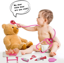 Carica l&#39;immagine nel visualizzatore di Gallery, Victarvos Kit Dottore Giocattolo per Bambini 3 Anni, Medico Dottoressa Giocoin con Luci e Suono in Rosa, Giochi di Ruolo per Bambina, Bambola Giocattolo, 15 Pezzi