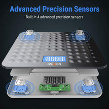 Carica l&#39;immagine nel visualizzatore di Gallery, ACCUWEIGHT Bilancia Pesa Persona Digitale con Superficie Antiscivolo Bilancia Pesapersone Elettronica con Tecnologia Step-on e Display Retroilluminato da 3,6&quot;, 180 kg/400 lb, Grigia