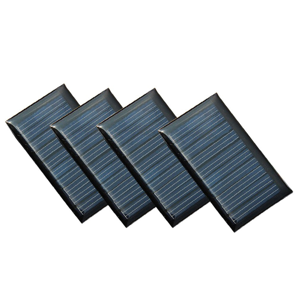 Set di 4 pezzi NUZAMAS 5V 30mA 53X30mm micro mini pannelli solari a pannello... - Ilgrandebazar