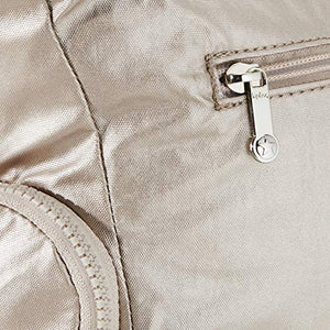 Kipling Gabbie, Borsa a Spalla Donna, Marina, 35.5 x Argento (Metallic Glow)