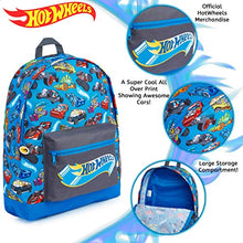 Carica l&#39;immagine nel visualizzatore di Gallery, Hot Wheels Zaino Scuola Elementare Bimbo Blu Stampa Macchinine Hotwheels,...
