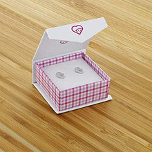 Carica l&#39;immagine nel visualizzatore di Gallery, Orecchini a perno in argento Sterling 925 con zirconia cubica trasparente e...