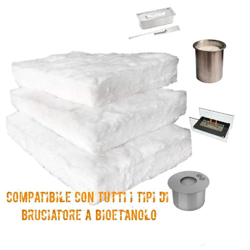 Spugna Camino Biocamino Bioetanolo | 3 Pezzi | Fibra Ceramica Caminetto... - Ilgrandebazar