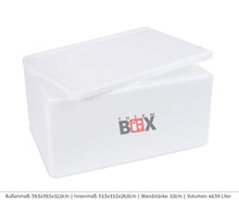 Carica l&#39;immagine nel visualizzatore di Gallery, Scatola termica isolata in polistirene bianco, 59,5 x 39,5 x 32 cm, ideale... - Ilgrandebazar