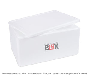 Scatola termica isolata in polistirene bianco, 59,5 x 39,5 x 32 cm, ideale... - Ilgrandebazar