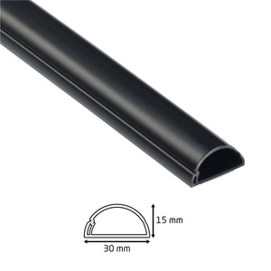 D-Line 1M3015B | Passacavi | Canalina | Tubo | Nero - Ilgrandebazar