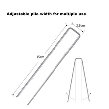 Carica l&#39;immagine nel visualizzatore di Gallery, Amagabeli Garden Home 200 Picchetti a U in Acciaio Lunghi 15CM - Ancoraggio... - Ilgrandebazar