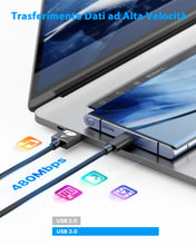 Carica l&#39;immagine nel visualizzatore di Gallery, Cavo USB C, [2Pezzi 1Metri] Cavetto Caricatore Ricarica Rapida 3A Filo Caricabatterie Type-C Carica per Samsung S21 S22 S23 S20 S8 A12 A20e A21s A33 A53 A54,Google Pixel,Xiaomi,Switch