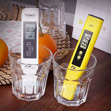 Carica l&#39;immagine nel visualizzatore di Gallery, Pancellent Tester qualità Acqua TDS PH EC Temperatura 4 Giallo Bianco 4 In 1