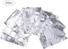 Carica l&#39;immagine nel visualizzatore di Gallery, 200 Compresse Remover Foil Wraps del Rimuovere smalto gel per Unghie,Fogli di Alluminio per Rimuovere lo Smalto,Nail Art Remover Wraps