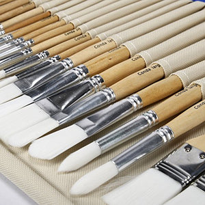 CONDA Pennelli Professionali per Colori ad Olio e Acrilici Set di 24 pz - Ilgrandebazar