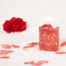 Carica l&#39;immagine nel visualizzatore di Gallery, JewelCandle True Love - Candela in Vetro con Un Gioiello - Pendente - Ilgrandebazar