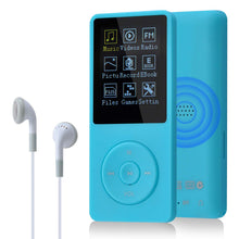 Carica l'immagine nel visualizzatore di Gallery, COVVY Slim Music Player 8GB portatile Lossless Sound 70 ore di schermo MP3 supporta fino a 64 GB (Azzurro)