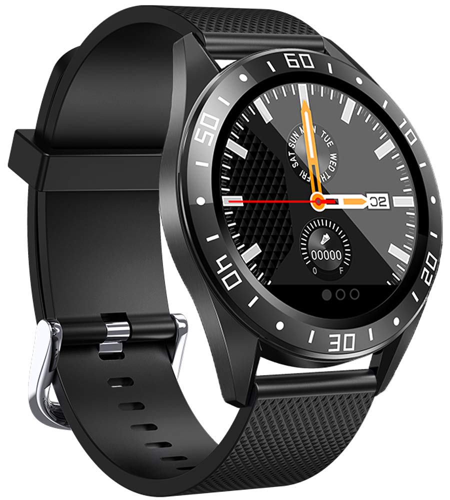 jpantech Smartwatch Orologio Fitness Impermeabile IP68 Donna Uomo GPS Negro - Ilgrandebazar