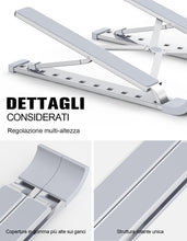 Carica l&#39;immagine nel visualizzatore di Gallery, Babacom Supporto PC Portatile, 9-Levels Regolabile Raffreddamento Supporto Laptop, Alluminio Ventilato Porta PC, Leggero Notebook Riser Compatibile con MacBook PRO Air, Altri 10-15,6” Laptop
