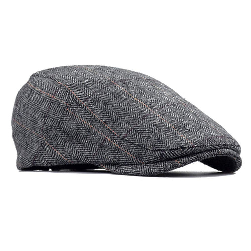 besbomig Piatto Berretto da Uomo Newsboy Flat cap - in Tweed Invernale Irish... - Ilgrandebazar