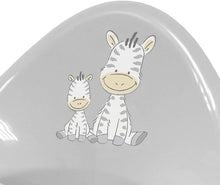Carica l'immagine nel visualizzatore di Gallery, Bieco 11006555 - vasino grigio, con motivo zebra e la musica, di circa 28 x 28 x 22 cm, da 8 mesi a 3 anni
