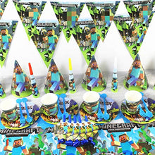 Carica l&#39;immagine nel visualizzatore di Gallery, BESLIME Tema Miniera Forniture per Feste di Gioco Bambini Compleanno Piatti...