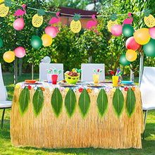 Carica l'immagine nel visualizzatore di Gallery, MMTX Hawaiano Luau Gonna da Tavolo, 9.6ft Table Skirt Decorazioni per Feste...