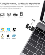 Carica l'immagine nel visualizzatore di Gallery, Netac 64G Chiavetta USB 2.0，Rotazione a 360 ° Pen Drive，USB Flash Drive velocità di Lettura Fino a 20 MB/s，Thumb Drive Memoria Stick