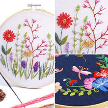 Carica l'immagine nel visualizzatore di Gallery, ZWOOS Kit Ricamo Starter, Set Ricami Floreali Strumento 2 Pezzi