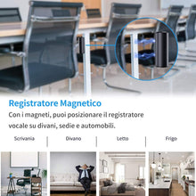 Carica l&#39;immagine nel visualizzatore di Gallery, Registratore Vocale, Mini Registratore Vocale Spia da 16GB con Attivazione Vocale-Durata Batteria di 19 giorni, Registratore impermeabile, un Pulsante per Registrare/Salvare, Ricaricabile