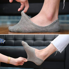 Carica l'immagine nel visualizzatore di Gallery, YOUCHAN Calzini Donna Uomo Fantasmini Calze 10 Paia Invisibili Sportive Antiscivolo Cotone con Taglio Basso-Nero-Bianco-35-38