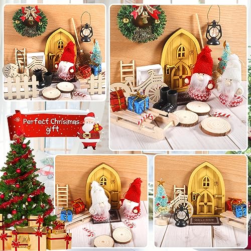 DANXIAN 24 Pezzi Porticina Elfo Natale, Miniature di Casetta Elfo di DANXIAN 24 Pezzi Porticina Elfo Natale, Miniature di Casetta Elfo di