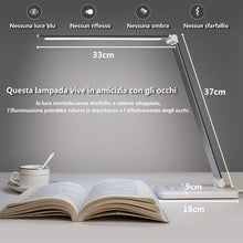 Carica l&#39;immagine nel visualizzatore di Gallery, Lampada da scrivania a LED, lampada tavolo protezione degli occhi, Silver - Ilgrandebazar