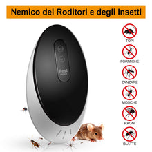 Carica l&#39;immagine nel visualizzatore di Gallery, MROTY ITALIA | Repellente ultrasuoni topi e zanzare - 1 Nero e 1 Bianco - Ilgrandebazar