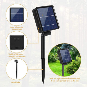 AUOPLUS 33M 300LED Catena Luminosa Solare Luci Solari Esterno IP65 Impermeabili 8 modalità per Festa,Giardino,Natale,Halloween,Matrimoni,Patio,Cancello,Cortile[Classe di efficienza energetica A+++]