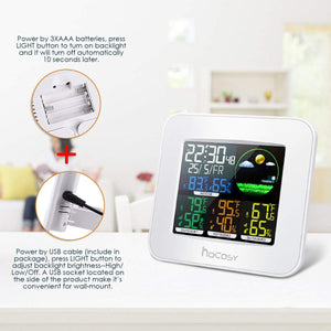 HOCOSY Stazione Meteo con 3 Sensore Esterno, Meteorologica Sensor - Ilgrandebazar