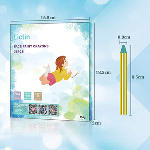 Lictin Trucchi per Truccabimbi - 36 Trucco Bastoncini e 48 Stencil -... - Ilgrandebazar