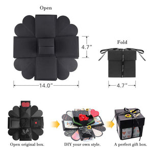 Amycute Explosion Box,Scatola Sorpresa Creativa DIY Scrapbook Fatto a Nero - Ilgrandebazar