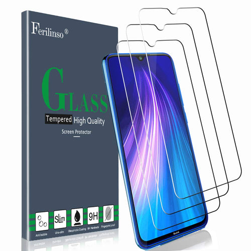 Ferilinso Vetro Temperato per Xiaomi Mi 9 Lite, Redmi Note 8, 7 3 pcs