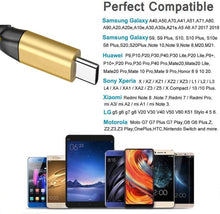 Carica l'immagine nel visualizzatore di Gallery, Yosou Cavo USB C,Cavo USB Tipo C 2M Cavo di Ricarica Rapida 2Pezzi Carica Caricabatterie per Samsung S20 S21 S8 S9 S10 A40 A11 A12 A41 A42 A50 A51 A52 A71 A20e A21s,Huawei P9 P20 P10 P30,Xiaomi,Sony Oro