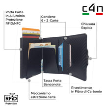 Carica l&#39;immagine nel visualizzatore di Gallery, Porta Carte Di Credito Cash4next Portafoglio Uomo E Donna Documenti... - Ilgrandebazar