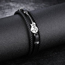 Carica l&#39;immagine nel visualizzatore di Gallery, Fate Love Jewellery, bracciale uomo, in pelle intrecciata, chiusura... - Ilgrandebazar