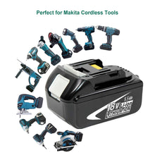 Carica l&#39;immagine nel visualizzatore di Gallery, Powayup 2X 18V 5.5Ah Sostituzione per Makita Batteria BL1860B 5.5Ah, Nero