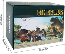 Carica l'immagine nel visualizzatore di Gallery, kramow Dinosauro Giocattolo Set di 15,Dinosauro Giocattoli per Bambini 12 Realistico Forma di Dinosauro+2 Albero+1 Libro dei Dinosauri