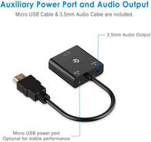 Carica l'immagine nel visualizzatore di Gallery, Rankie, adattatore da HDMI a VGA con porta audio da 3,5 mm – nero