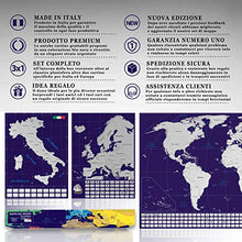 Carica l&#39;immagine nel visualizzatore di Gallery, Cartlab poster mappa del mondo + Italia da grattare con bandiere - le...