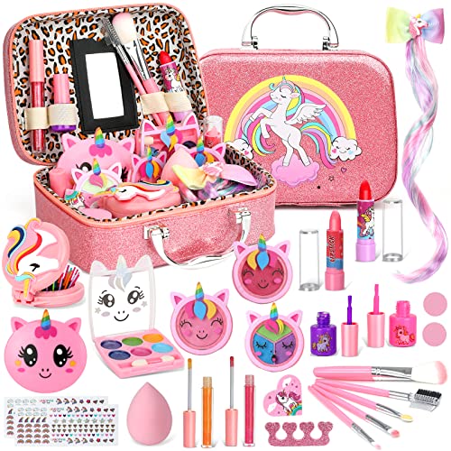 Trucchi Bambina Set, 26 Pezzi Sicuro e Atossico e Lavabile Valigetta Trucchi Bambina Anallergici, Giochi Bambina Natale Compleanno Regalo Bambina 3 4 5 6 7 8 9 10 Anni