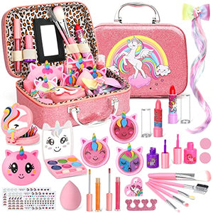 Trucchi Bambina Set, 26 Pezzi Sicuro e Atossico e Lavabile Valigetta Trucchi Bambina Anallergici, Giochi Bambina Natale Compleanno Regalo Bambina 3 4 5 6 7 8 9 10 Anni