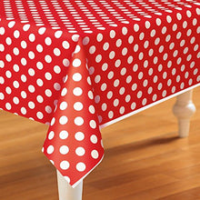 Carica l&#39;immagine nel visualizzatore di Gallery, Unique Party 50262 - Tovaglia Plastificata con Pois Confezione da 1, Rosso