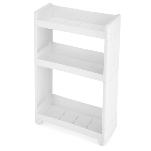SONGMICS Ripiani Stretti Carrello Mobile a 3 45 x 17 x 68.5 cm, Bianco - Ilgrandebazar