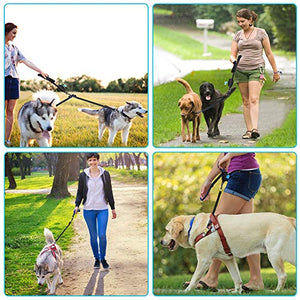YOUTHINK Doppio Guinzaglio per Cani,Guinzaglio Due Cani Grandi nero - Ilgrandebazar