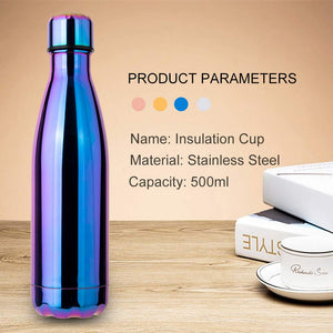 Festnight Borraccia Portatile in Acciaio Inox Termica Bottiglia Purple - Ilgrandebazar