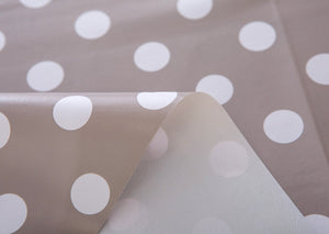 Vinylla Pois Tortora Facile da Pulire in PVC, 140 x 180 cm 140 x 180 - Ilgrandebazar