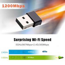 Carica l&#39;immagine nel visualizzatore di Gallery, Maxesla Adattatore WiFi USB Mini 1200 Mbps Dual Band 1200Mbps - Ilgrandebazar